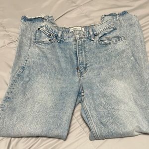 Abercrombie high rise straight denim